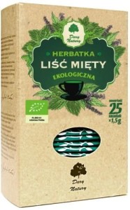 Herbatka Ekologiczna Liść Mięty Mięta 25x1,5g - Dary Natury