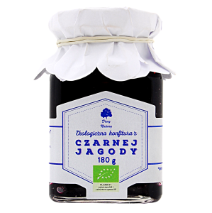 Ekologiczna konfitura z czarnej jagody 180g