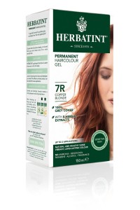 Trwała farba do włosów w żelu HERBATINT 7R (miedziany blond)