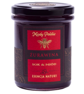 Miód z sokiem z żurawiny 250g