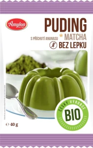 Budyń z herbatą matcha o smaku ananasowym BEZGLUTENOWY BIO 40g