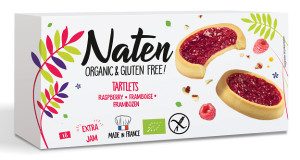 Ciastka tartaletki z dżemem malinowym BIO 130g bezglutenowe