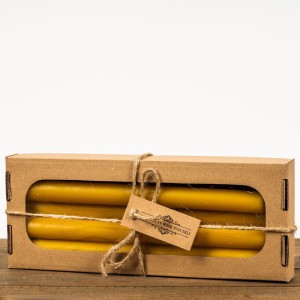 Zestaw świec woskowych stołowych 2cm/25cm 4szt - ŁYSOŃ