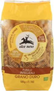 Makaron (semolinowy razowy) FUSILLI BIO 500g