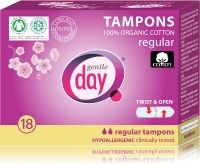 Tampony ze 100% bawełny ekologicznej - regular 18szt