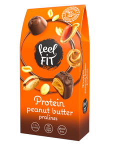 Proteinowe praliny z masłem orzechowym bez cukru 66g