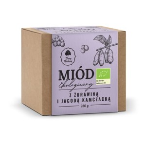 Miód z żurawiną i jagodą kamczacką EKO 230g