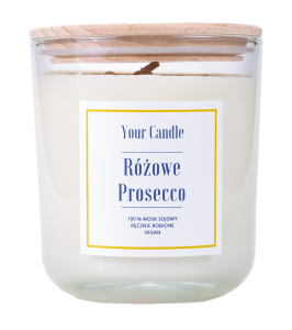 Świeca sojowa różowe prosecco 210ml