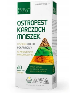 Suplement diety Ostropest, Karczoch, Mniszek kapsułki 60 szt