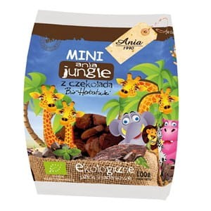 Ciastka z Czekoladą Mini Jungle Bio 100 g