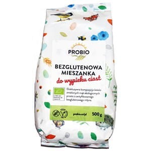 MIESZANKA DO WYPIEKU CIASTA BEZGLUTENOWA BIO 500 g - PROBIO