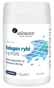 Kolagen rybi 5 g PLUS siarka OptiMSM, wit C x 25 porcji, proszek