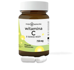 Witamina C z dzikiej róży 750mg – 60 kapsułek