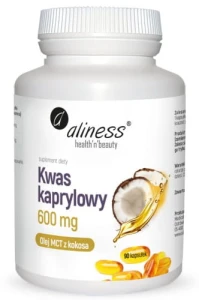 Kwas kaprylowy (60% C8) 600 mg x 90 caps
